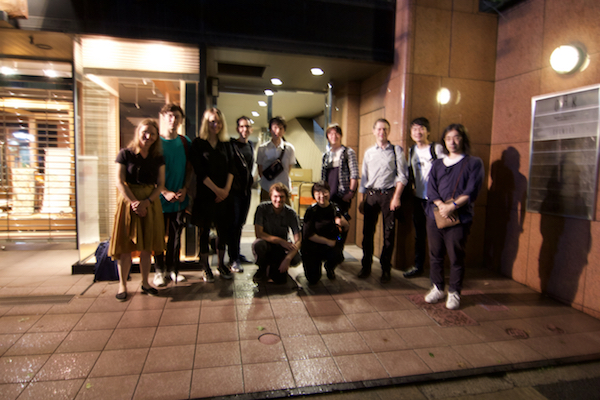 photo at a dinner with mentors, et al., August, 2017